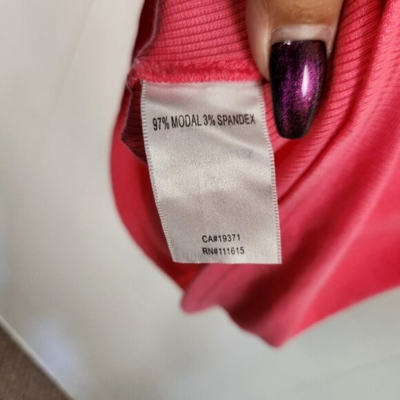 Robert Rodriguez Hot Pink Ribbed Ruffle Lace Tank Top Stretch Medium Designer - Picture 6 of 6